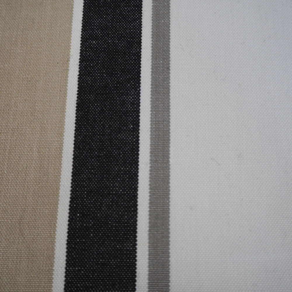 Hartford Fabric in Black and beige stripe.-Clearance Fabric Shop