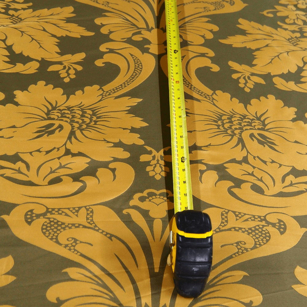 Brown and Gold Brocade type Fabric - Clearance Fabric Shop