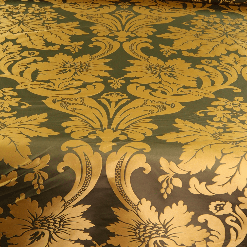 Brown and Gold Brocade type Fabric - Clearance Fabric Shop