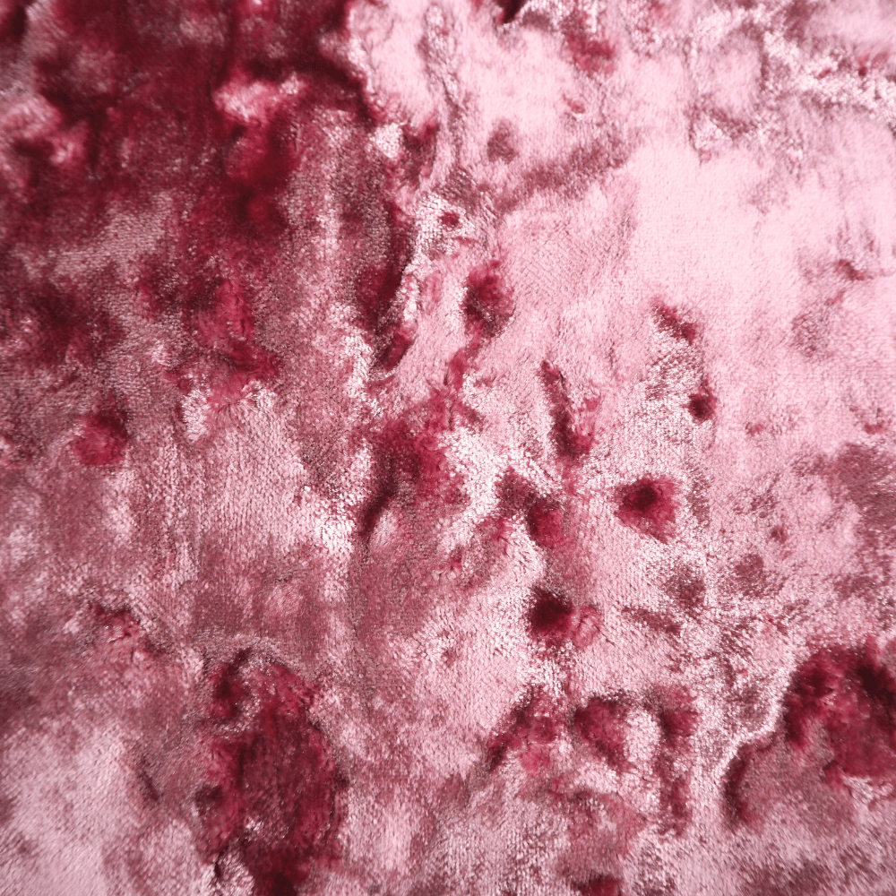Clarke and Clarke Crushed Velvet Fabric in Carnation - Clearance Fabric Shop