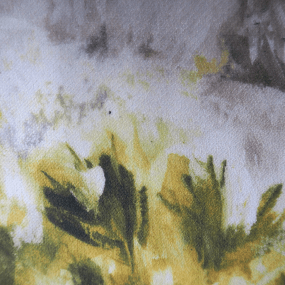 Clarke and Clarke Fiore Charcoal/Chartreuse Curtain Fabric. - Clearance Fabric Shop
