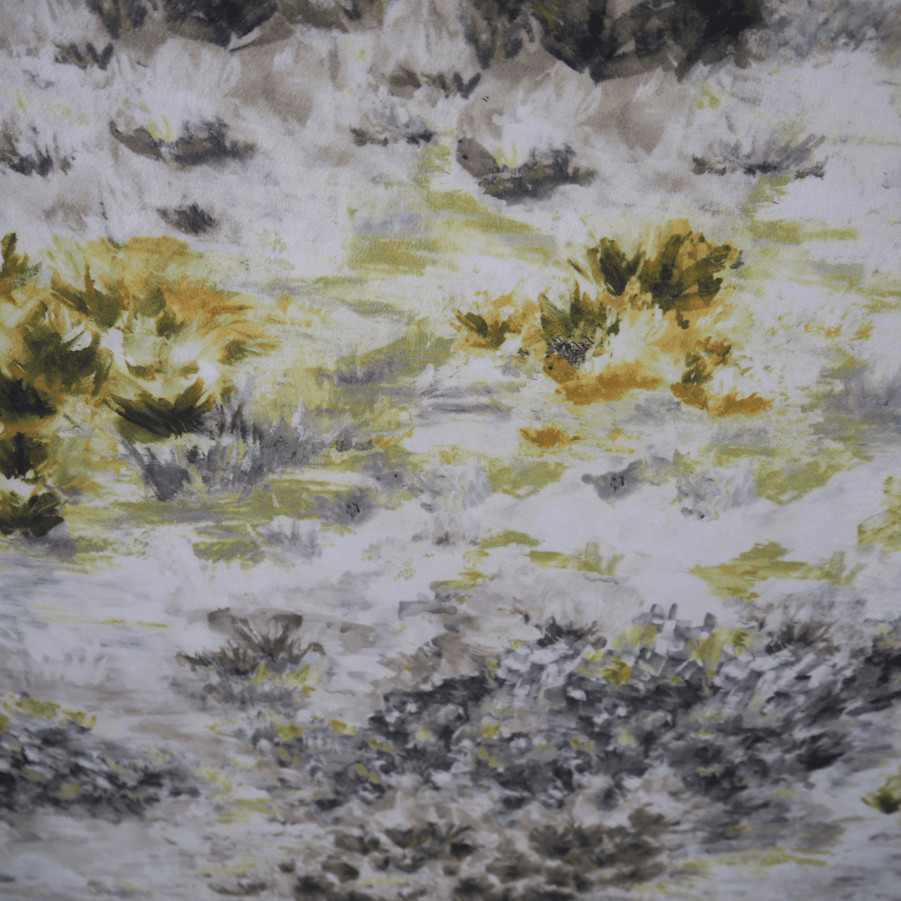Clarke and Clarke Fiore Charcoal/Chartreuse Curtain Fabric. - Clearance Fabric Shop