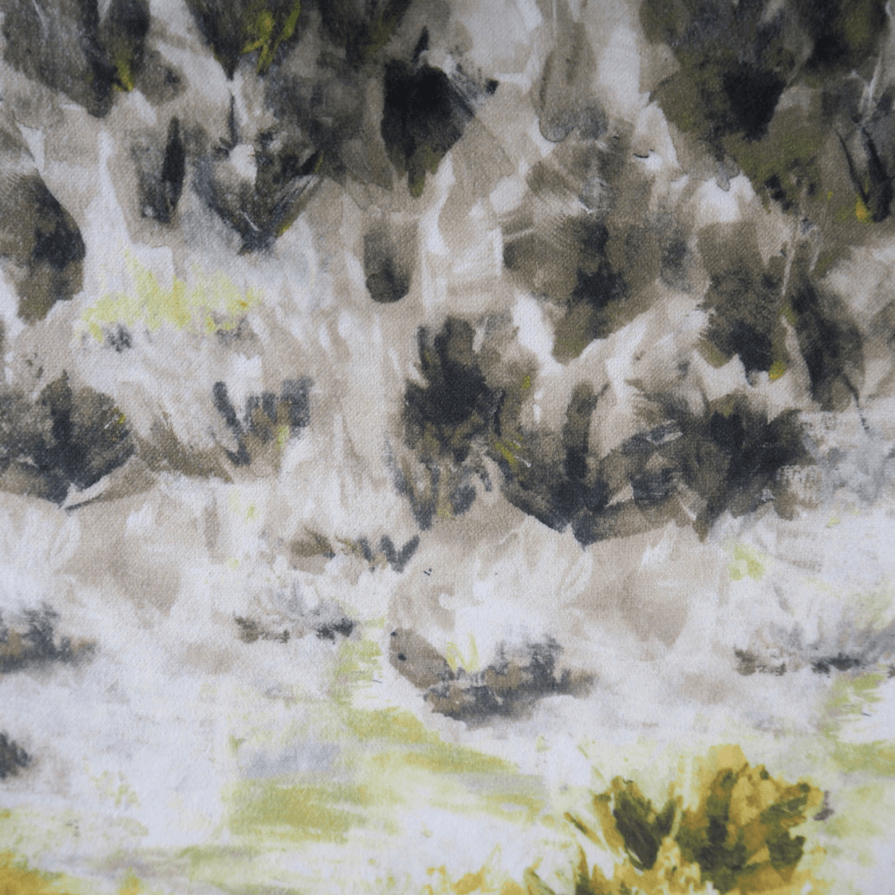 Clarke and Clarke Fiore Charcoal/Chartreuse Curtain Fabric. - Clearance Fabric Shop