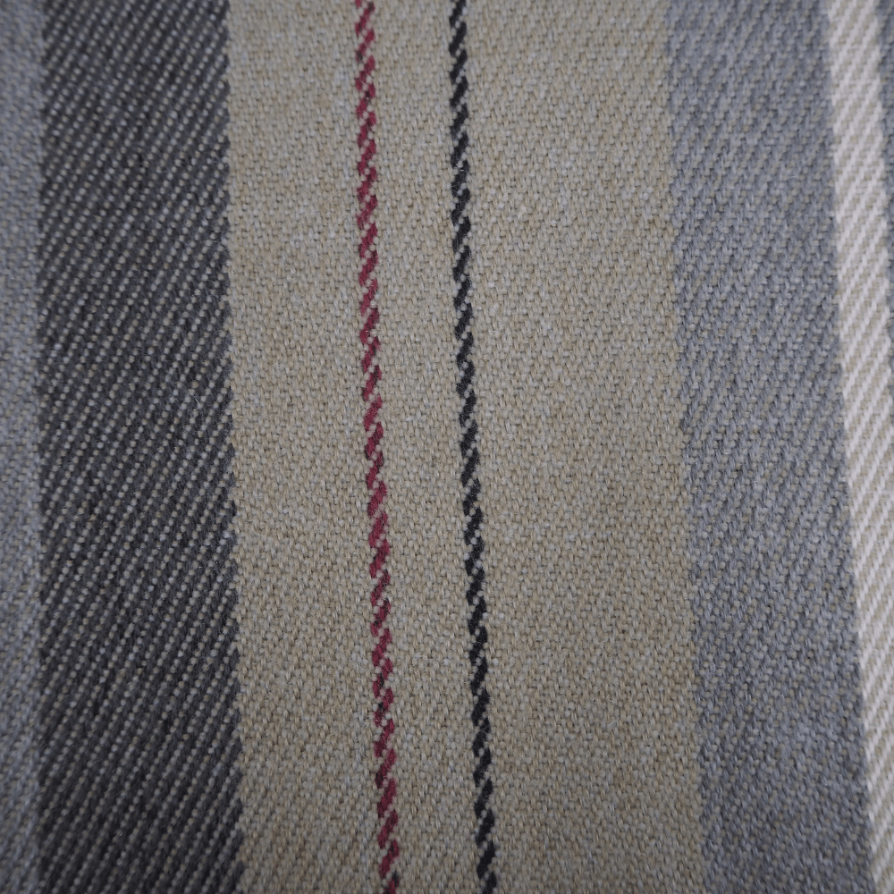 Closs and Hamblin Glenfinnan Stripe Slate Curtain Fabric. - Clearance Fabric Shop
