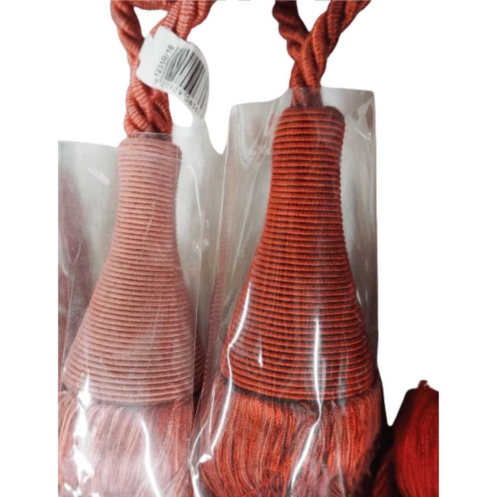 _End Of Line Red/Pink Tassel Tie Backs - Clearance Fabric Shop