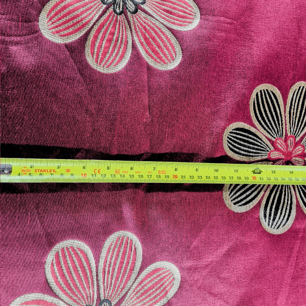 Gold and Red Floral design quality curtain fabric - Clearance Fabric Shop