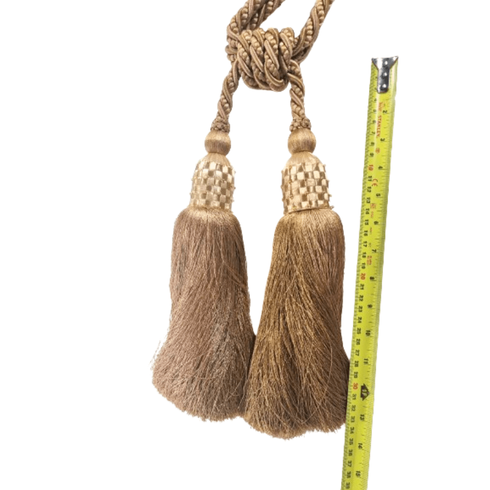 _Gold Double Tassel Luxury Tie Back - Clearance Fabric Shop
