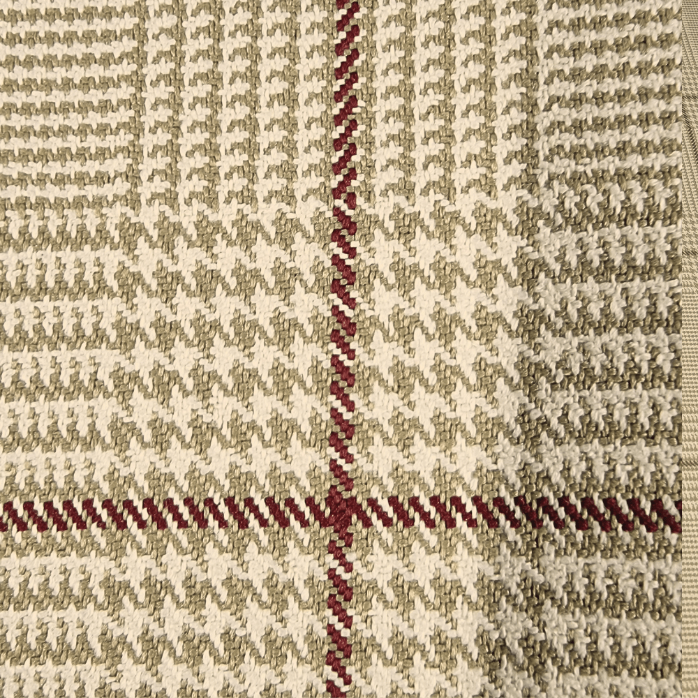 Harlequin Wynn design Beige Check Curtain and Upholstery Fabric. - Clearance Fabric Shop