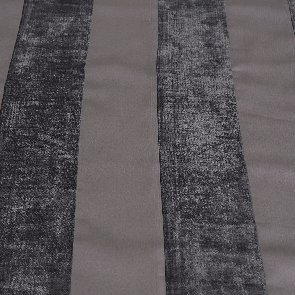 Iliv Boheme Stripe Granite Curtain Fabric. - Clearance Fabric Shop