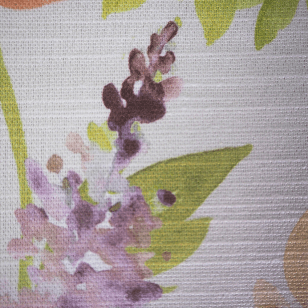 Painterly printed peony design furnishing fabric. - Clearance Fabric Shop