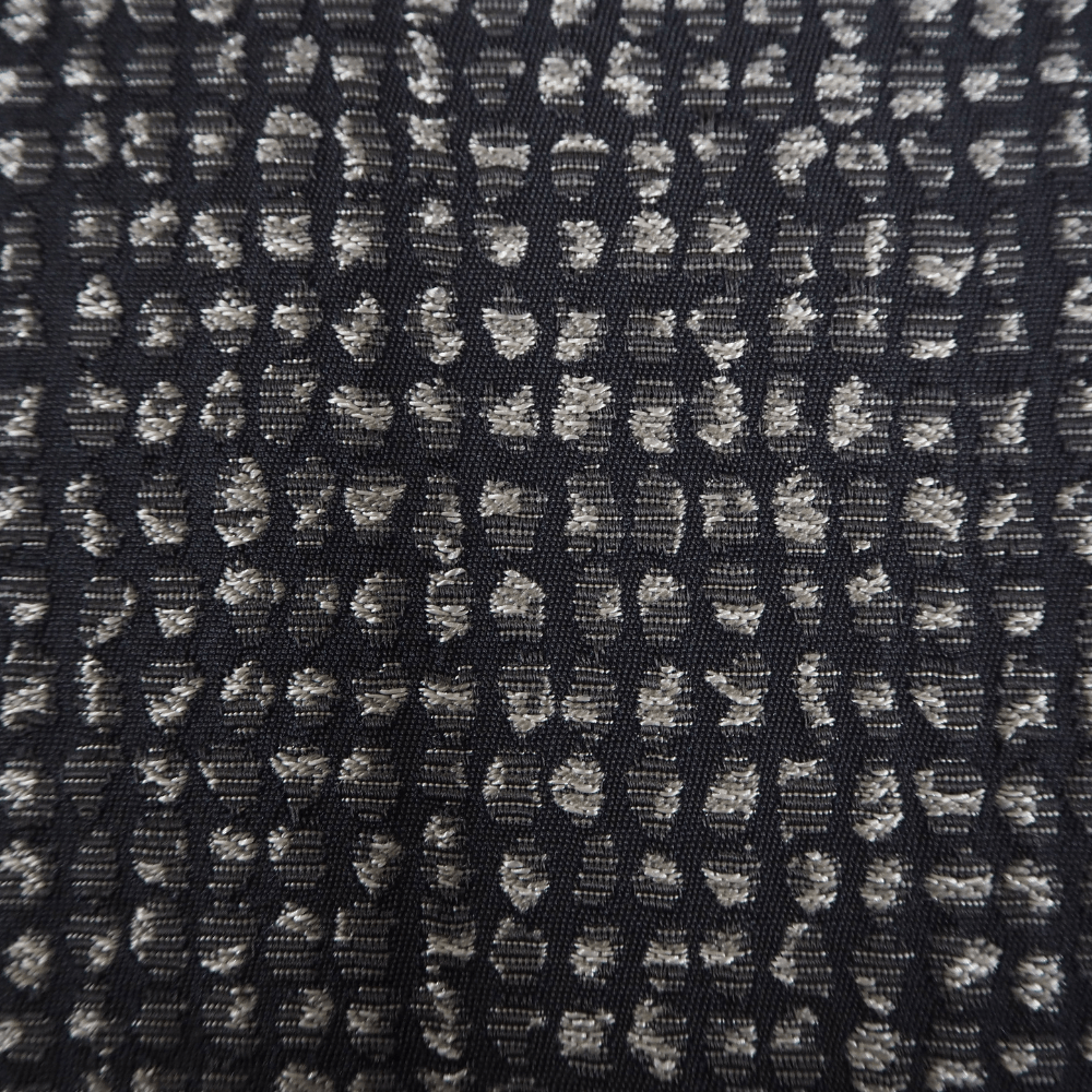 Panaz Charcoal raised pattern Curtain and Upholstery Fabric. - Clearance Fabric Shop