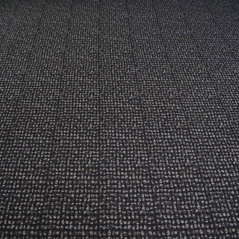 Panaz Charcoal raised pattern Curtain and Upholstery Fabric. - Clearance Fabric Shop