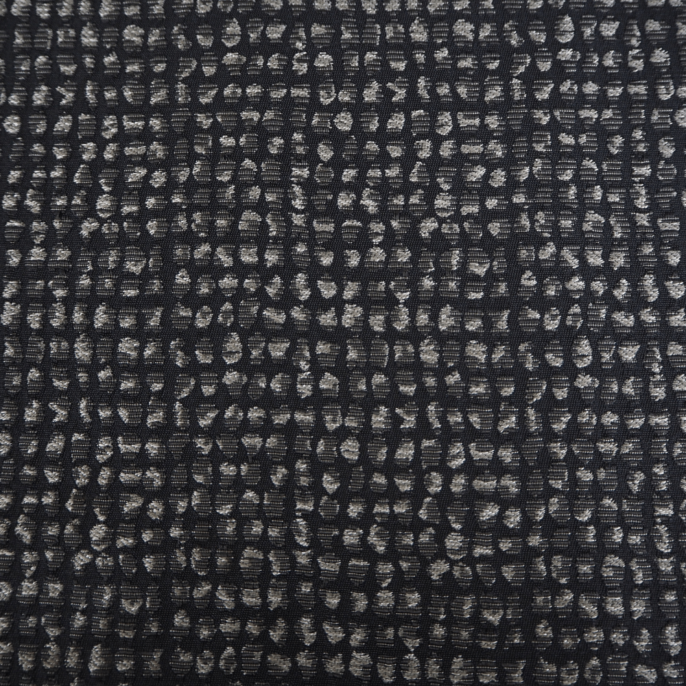 Panaz Charcoal raised pattern Curtain and Upholstery Fabric. - Clearance Fabric Shop