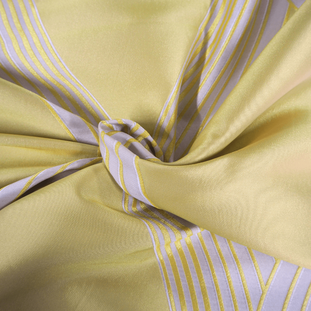 Panaz Portrait Yellow Curtain Fabric. - Clearance Fabric Shop