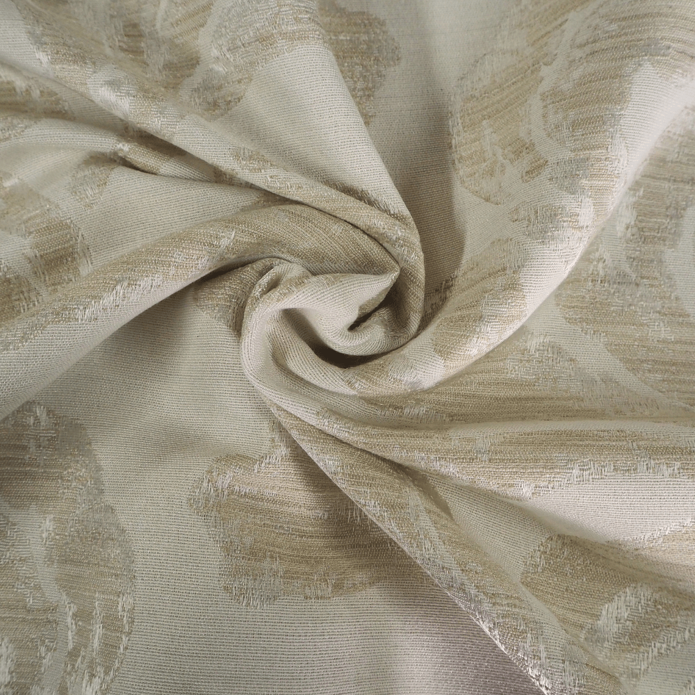 Rococo style fabric in oatmeal shades Curtain and Upholstery Fabric. - Clearance Fabric Shop