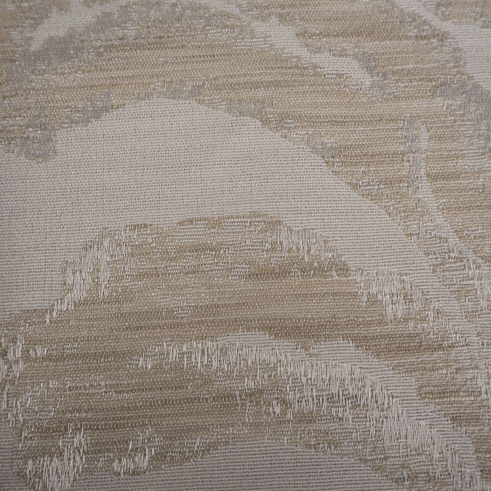 Rococo style fabric in oatmeal shades Curtain and Upholstery Fabric. - Clearance Fabric Shop