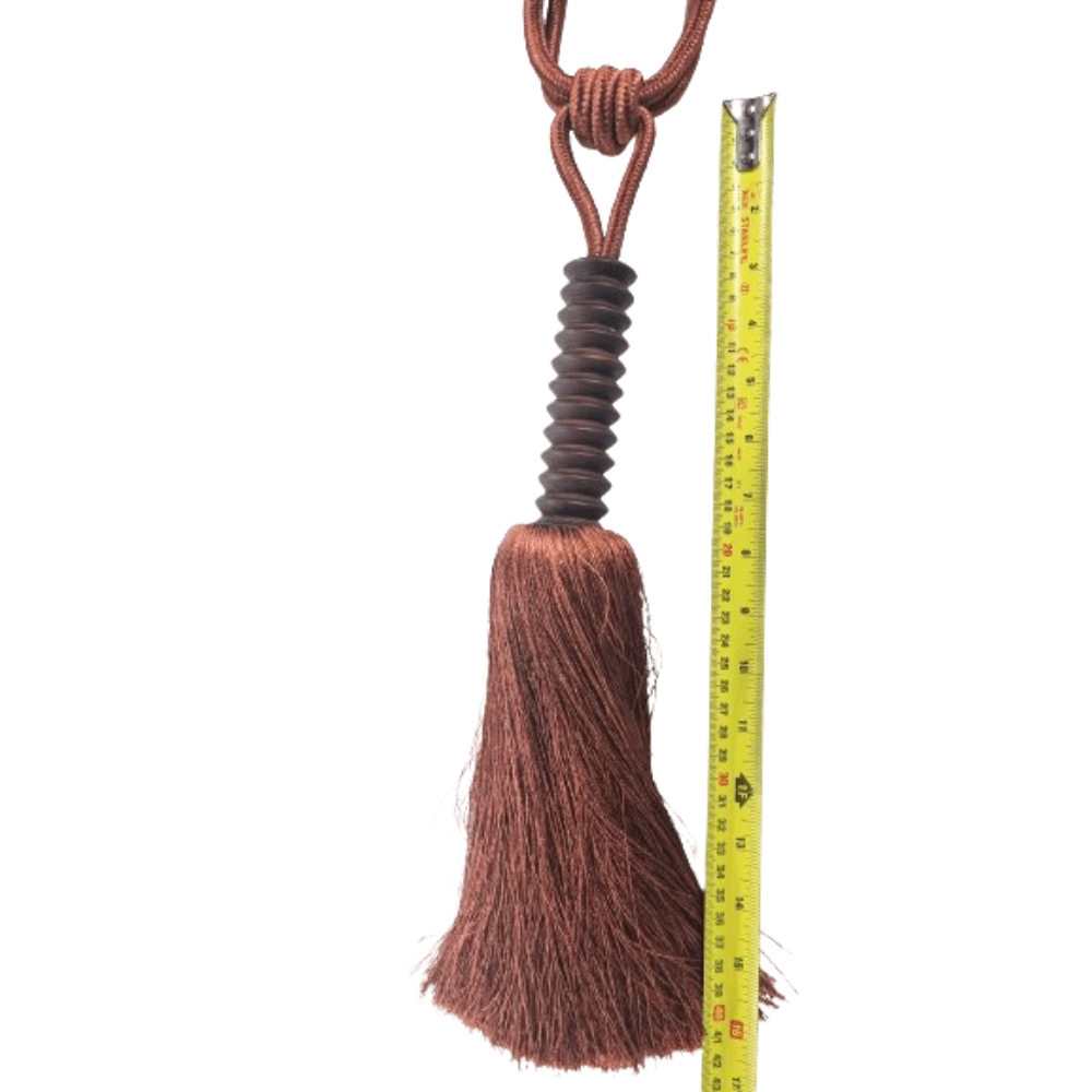 _Rust Coloured Luxury Tassel Tie Back - Clearance Fabric Shop