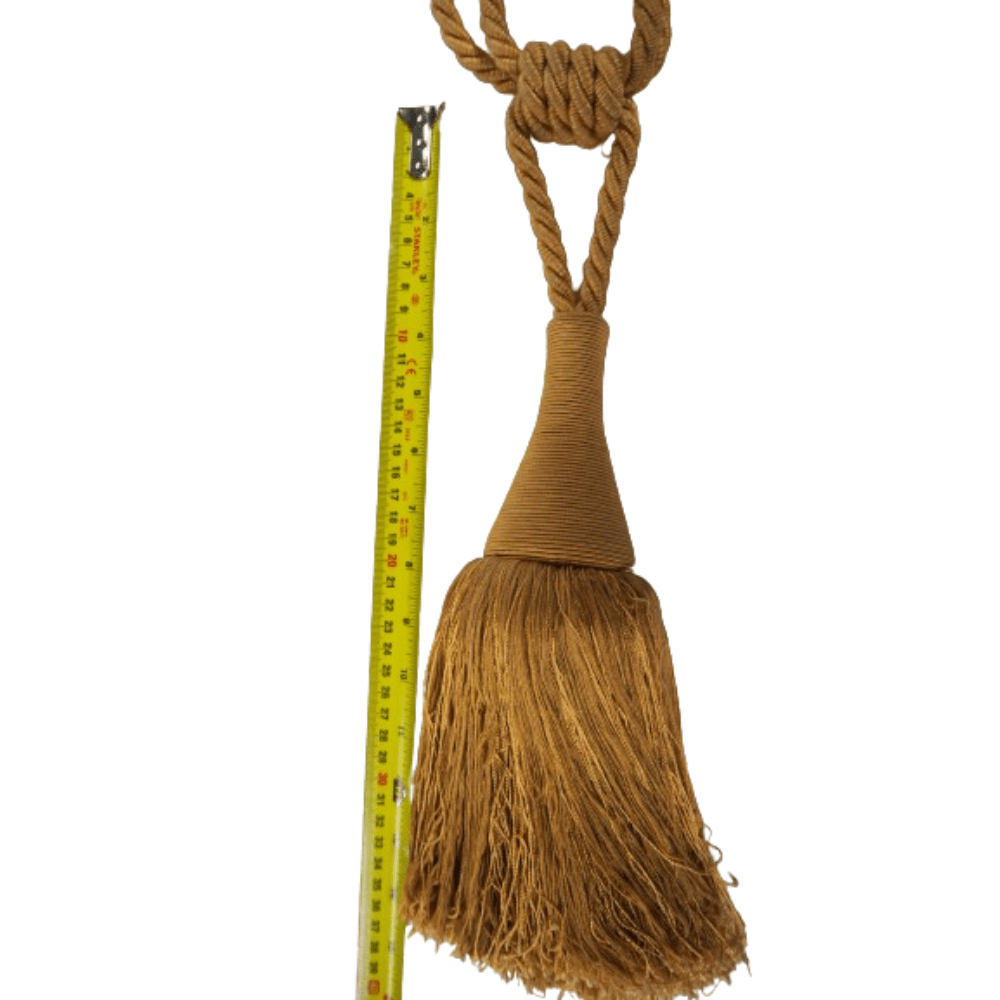 _Tan Luxury Tassel Tie Back - Clearance Fabric Shop