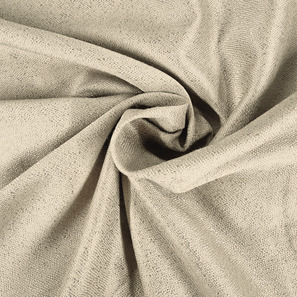 Vescom Amanu Beige slub curtain fabric - Clearance Fabric Shop