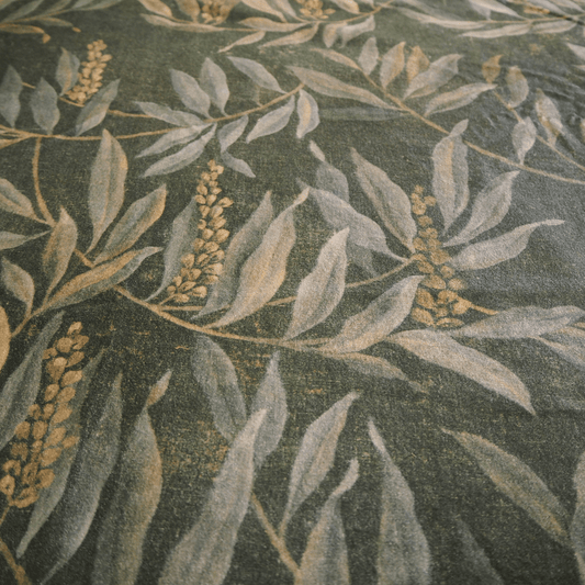 2.4 metres Linwood Wild Life Lumen Metallic Curtain Fabric - Clearance Fabric Shop