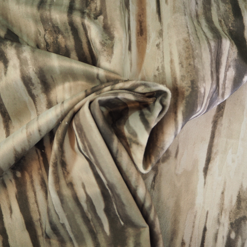 Abstract Grey and Beige Velvet.-Clearance Fabric Shop