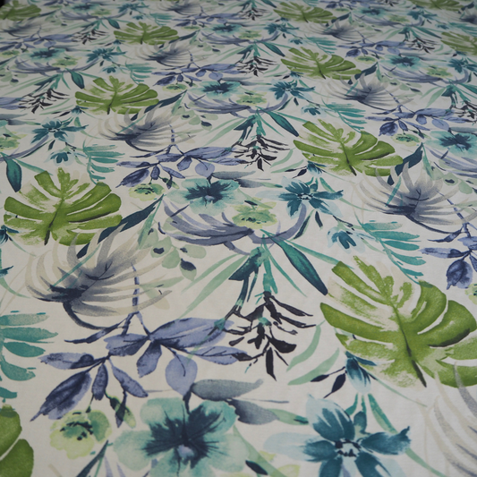 Funchal Indigo Curtain Fabric .-Clearance Fabric Shop