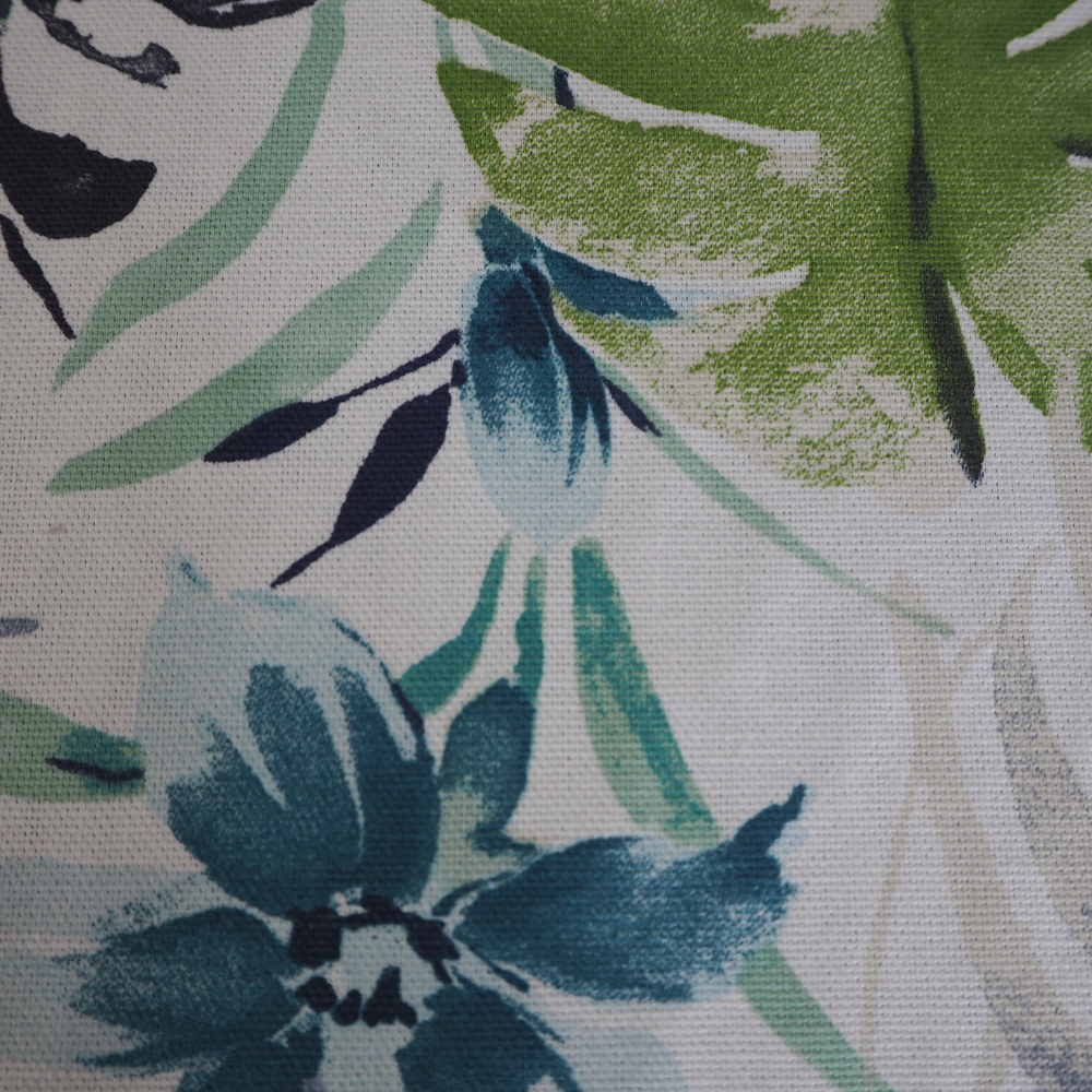 Funchal Indigo Curtain Fabric .-Clearance Fabric Shop