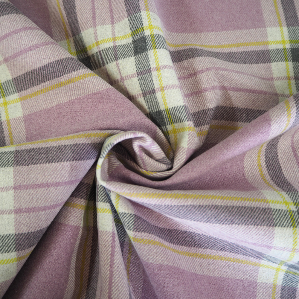 Heather Tartan Wool effect fabric-Clearance Fabric Shop