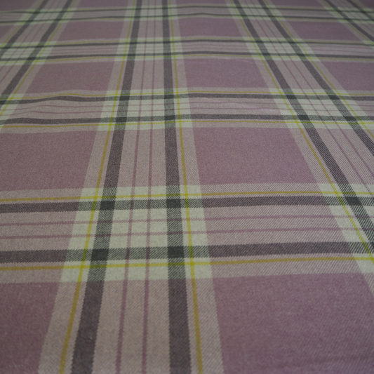 Heather Tartan Wool effect fabric-Clearance Fabric Shop