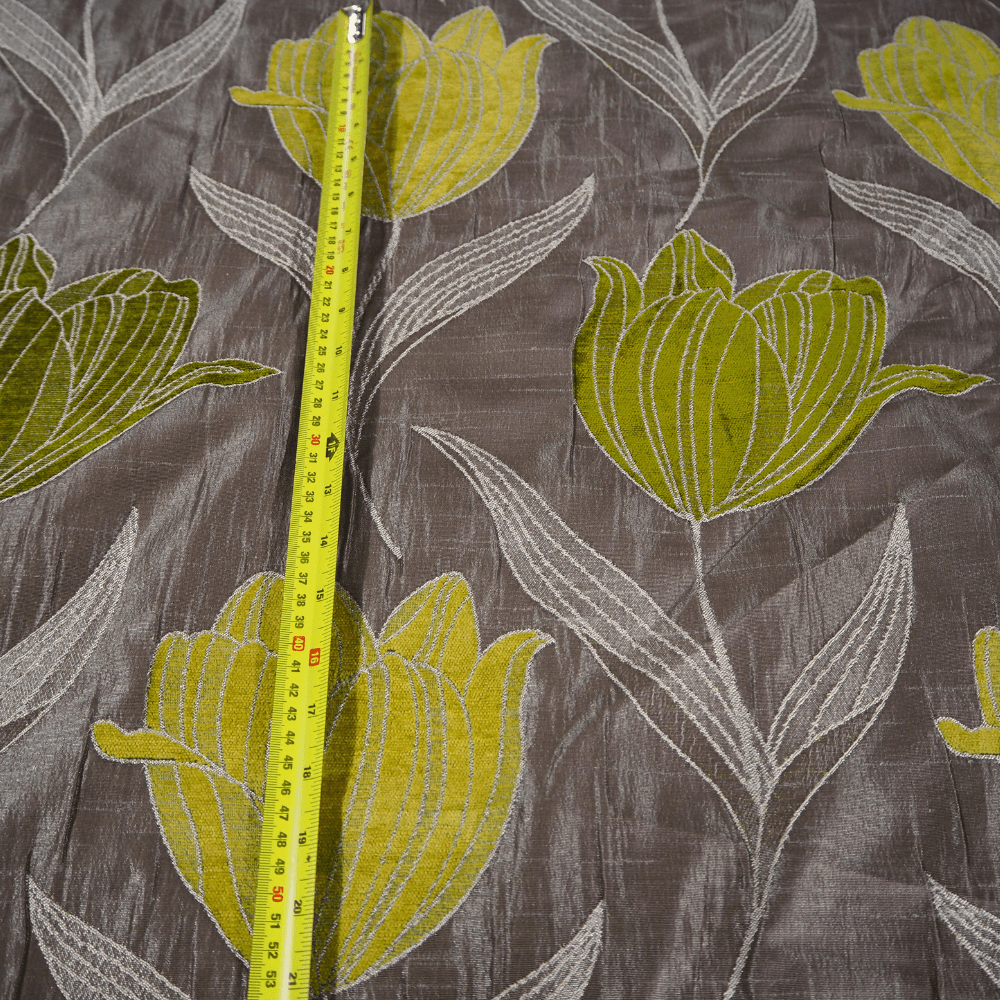 Porter and Stone Florentine Lime Curtain and Upholstery Fabric. - Clearance Fabric Shop