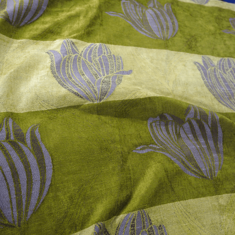 Porter and Stone Florentine Lime Curtain and Upholstery Fabric. - Clearance Fabric Shop