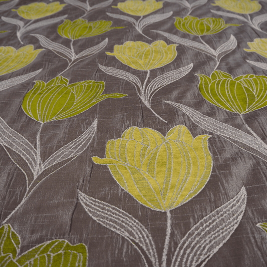 Porter and Stone Florentine Lime Curtain and Upholstery Fabric. - Clearance Fabric Shop