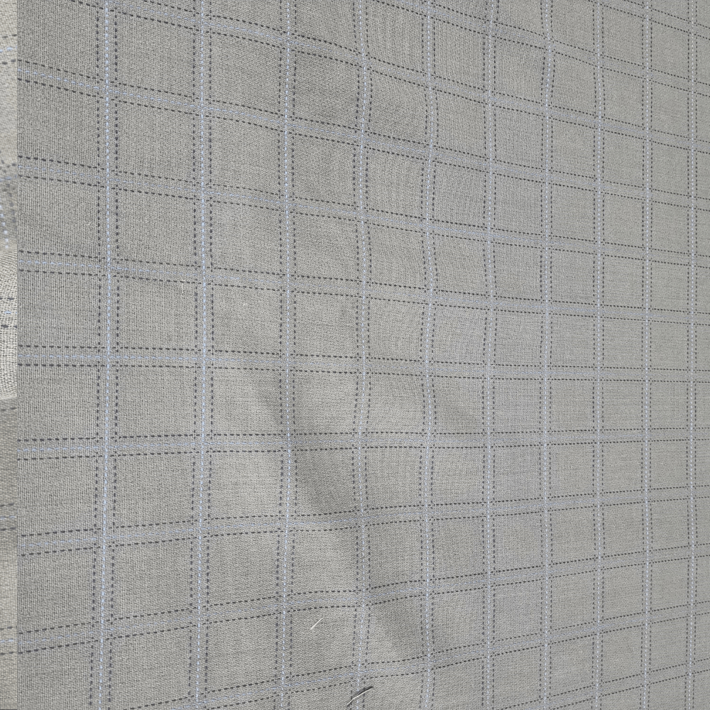Beige check Wool Fabric - Clearance Fabric Shop