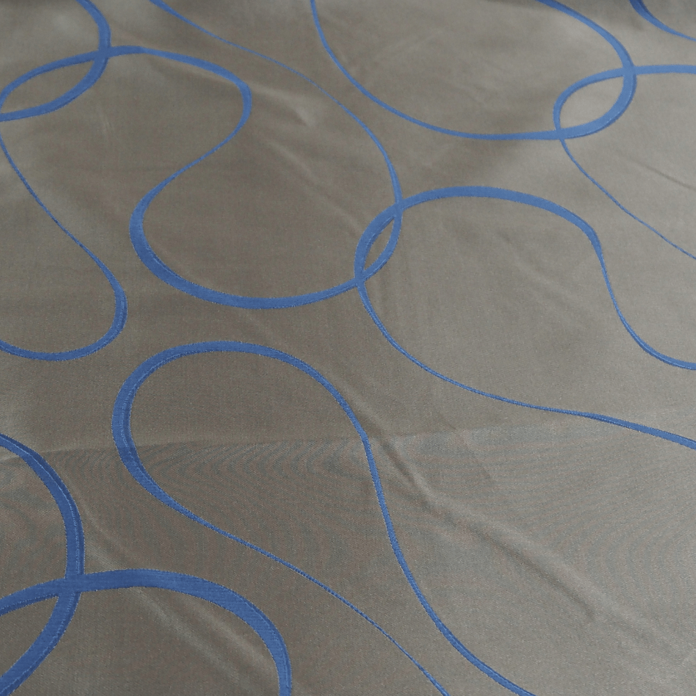 Blue and Bronze quality curtain Fabric - Clearance Fabric Shop