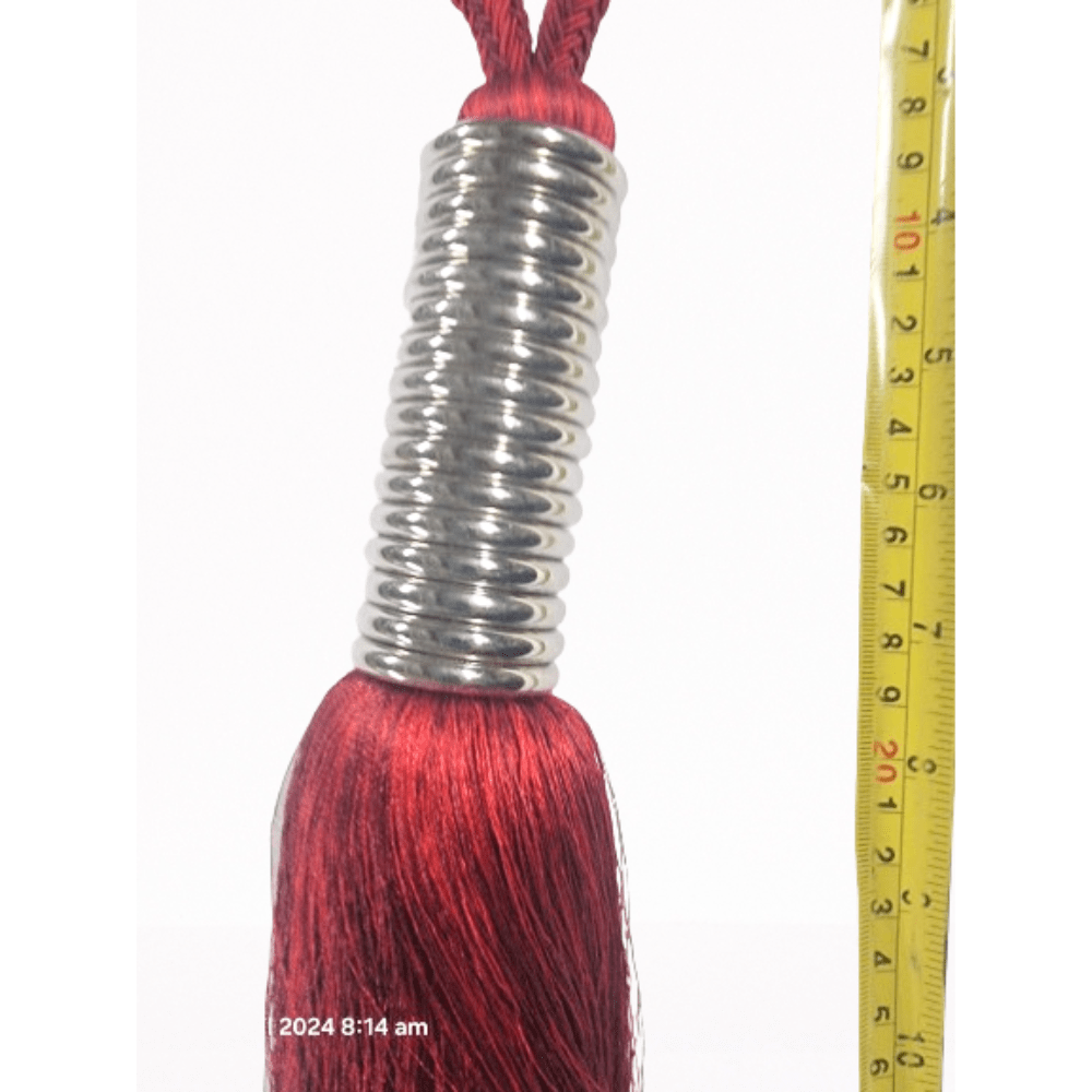 _Bright Red Luxury Tassel Tie Back - Clearance Fabric Shop