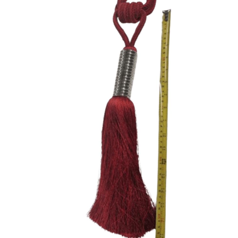 _Bright Red Luxury Tassel Tie Back - Clearance Fabric Shop