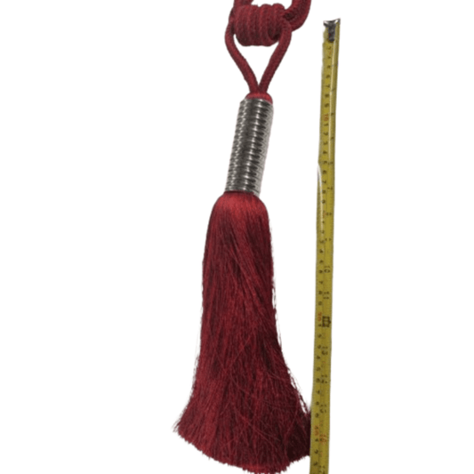 _Bright Red Luxury Tassel Tie Back - Clearance Fabric Shop