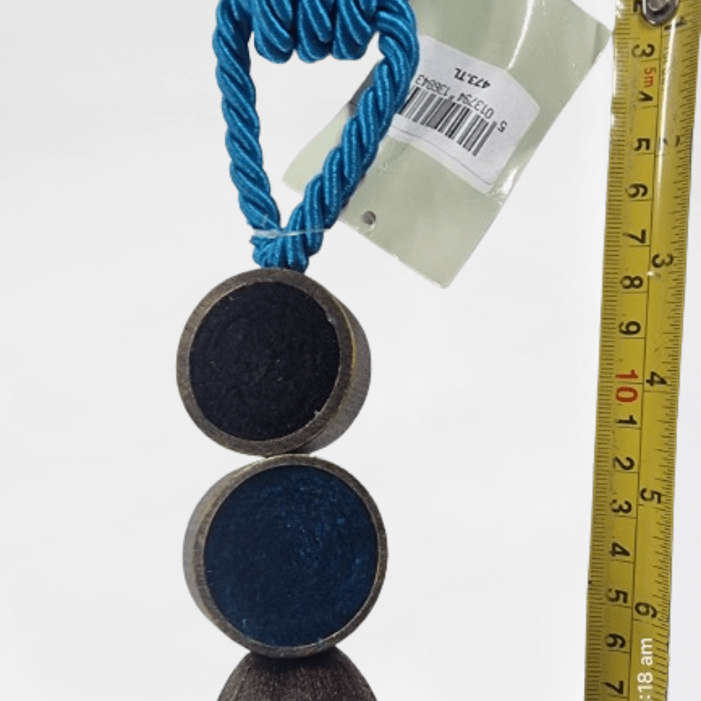 _Bright Turquoise Luxury Tassel Tie Back - Clearance Fabric Shop