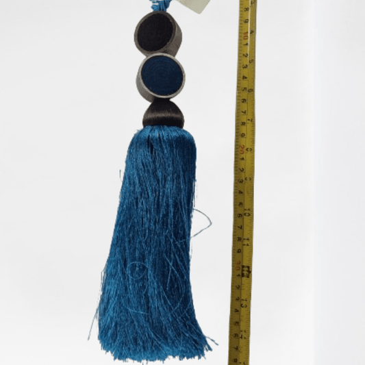 _Bright Turquoise Luxury Tassel Tie Back - Clearance Fabric Shop