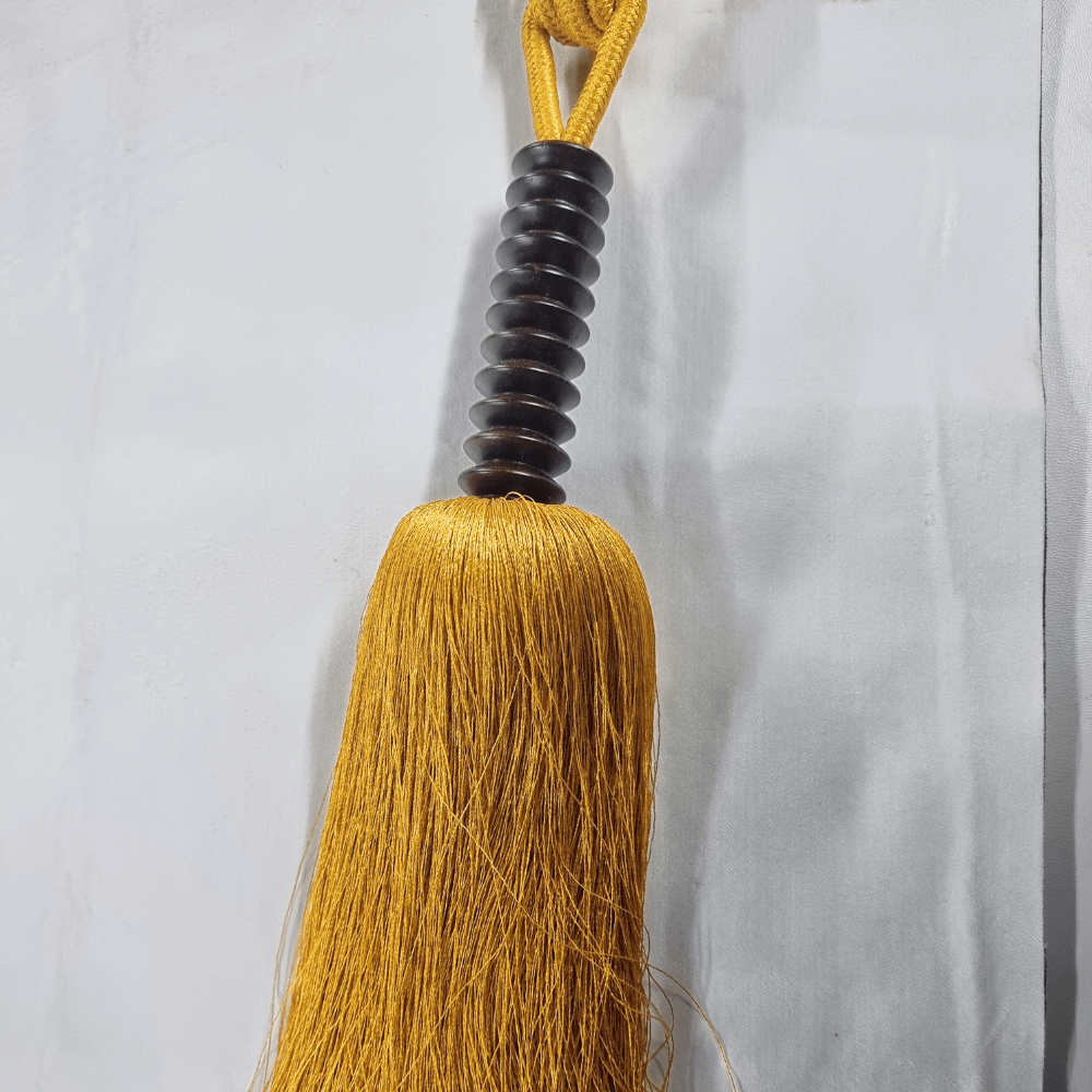 _Bright Yellow Luxury Tassel Tie Back - Clearance Fabric Shop