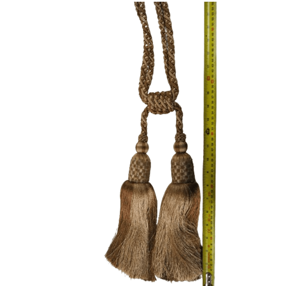 _Bronze Double Tassel Tie Back - Clearance Fabric Shop