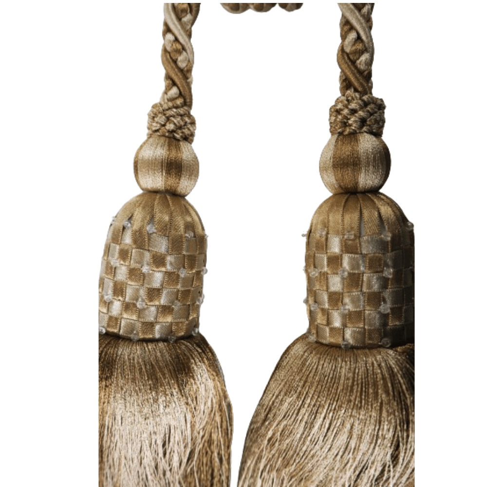 _Bronze Double Tassel Tie Back - Clearance Fabric Shop