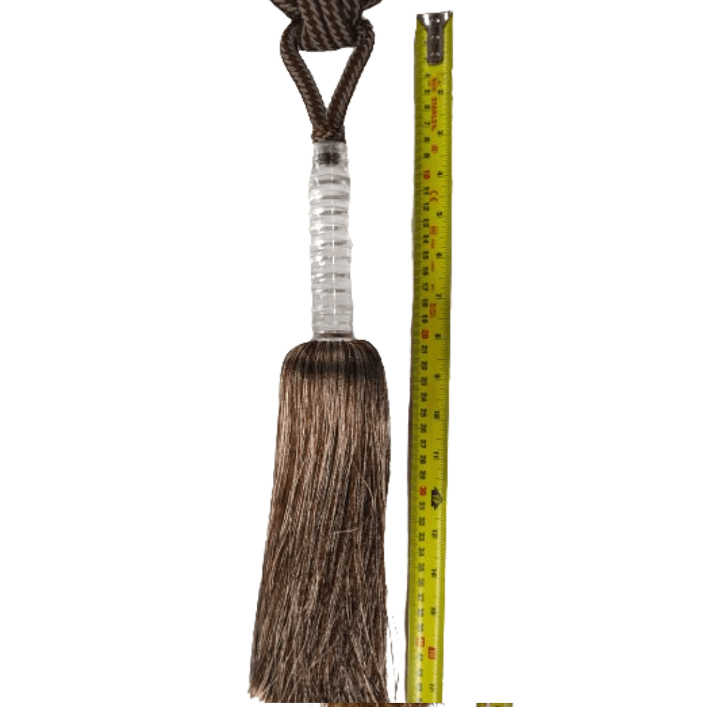 _Brown and Grey Luxury Tassel Tie Back,with plastic collar - Clearance Fabric Shop