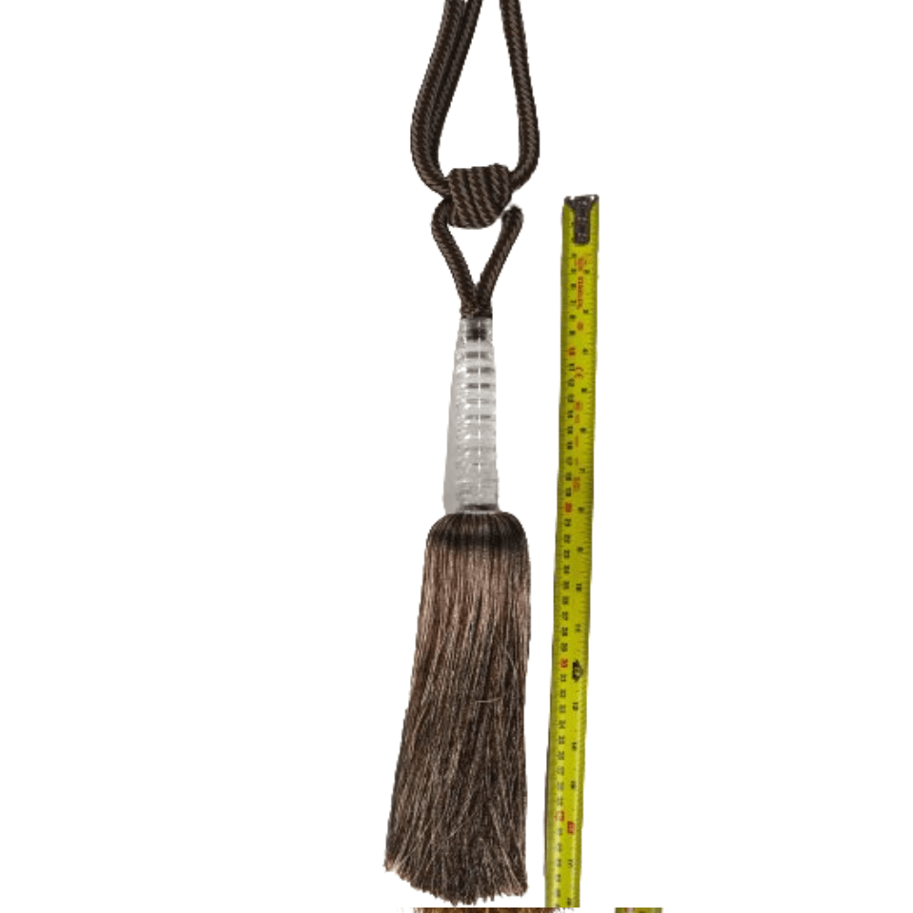 _Brown and Grey Luxury Tassel Tie Back,with plastic collar - Clearance Fabric Shop