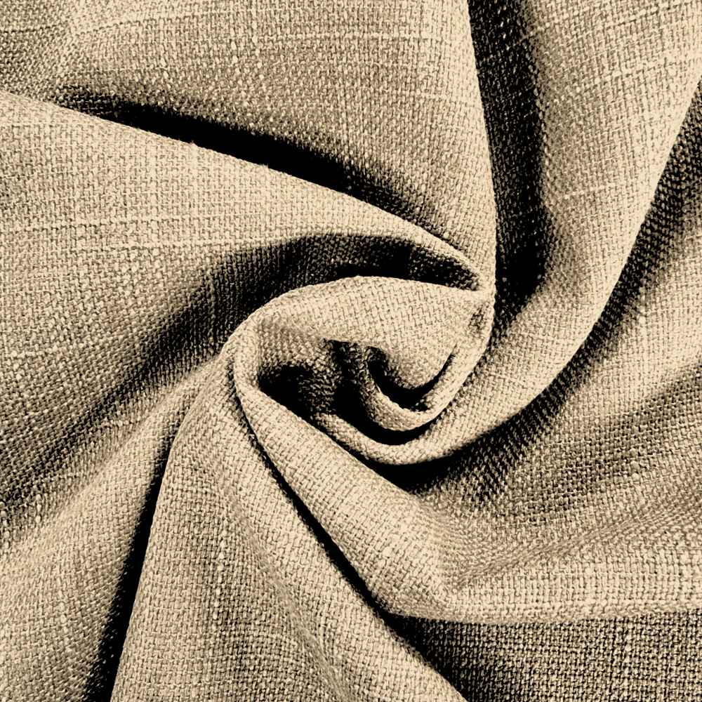 Brown Linen Effect Fabric - Clearance Fabric Shop