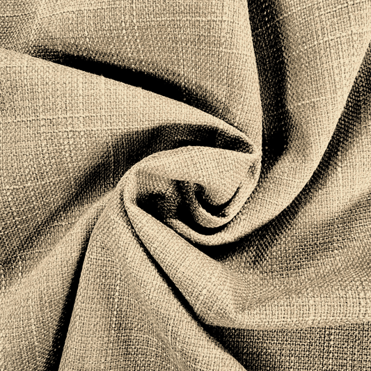 Brown Linen Effect Fabric - Clearance Fabric Shop