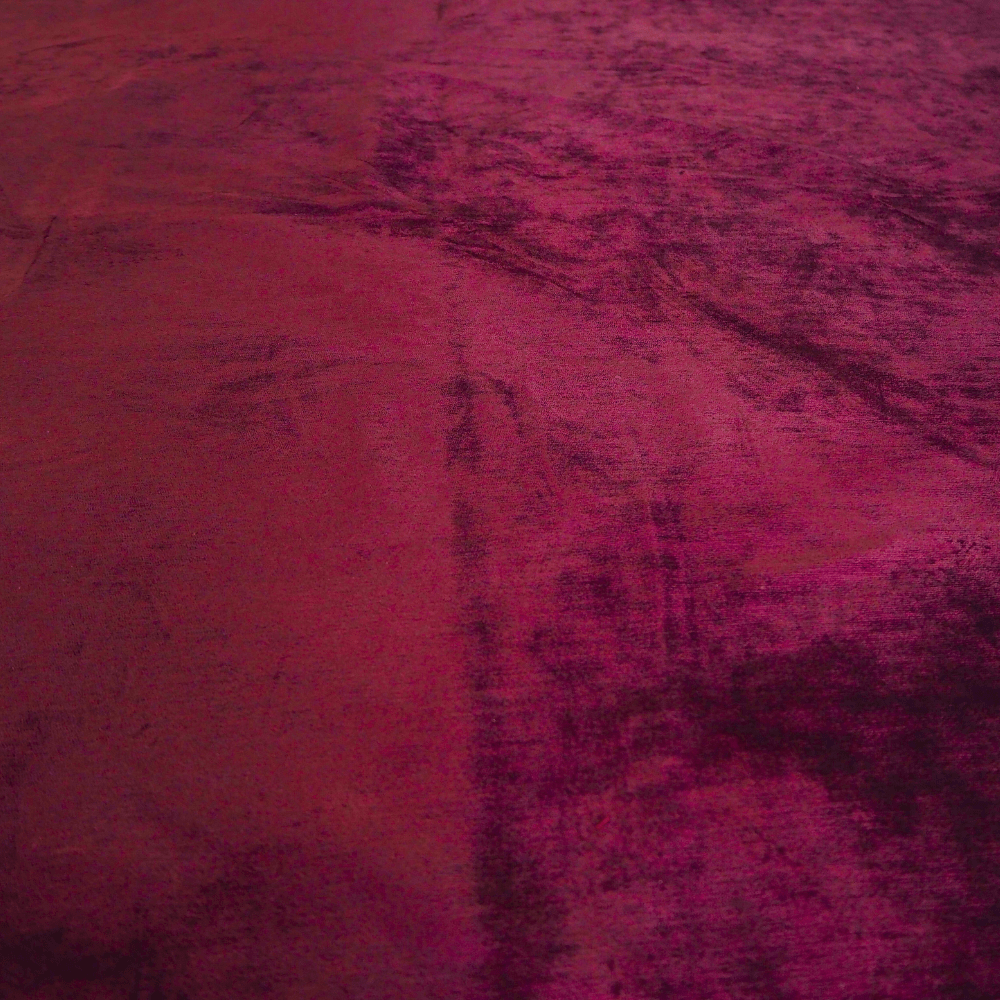 Burgundy Chenille soft furnishing Fabric. - Clearance Fabric Shop