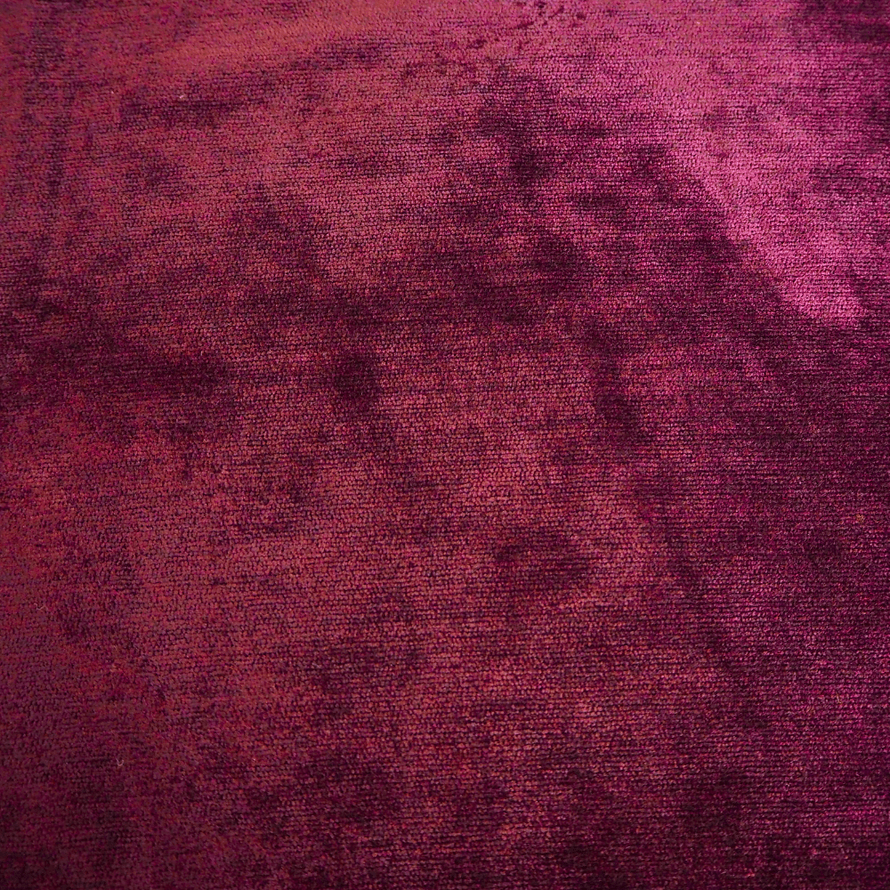 Burgundy Chenille soft furnishing Fabric. - Clearance Fabric Shop