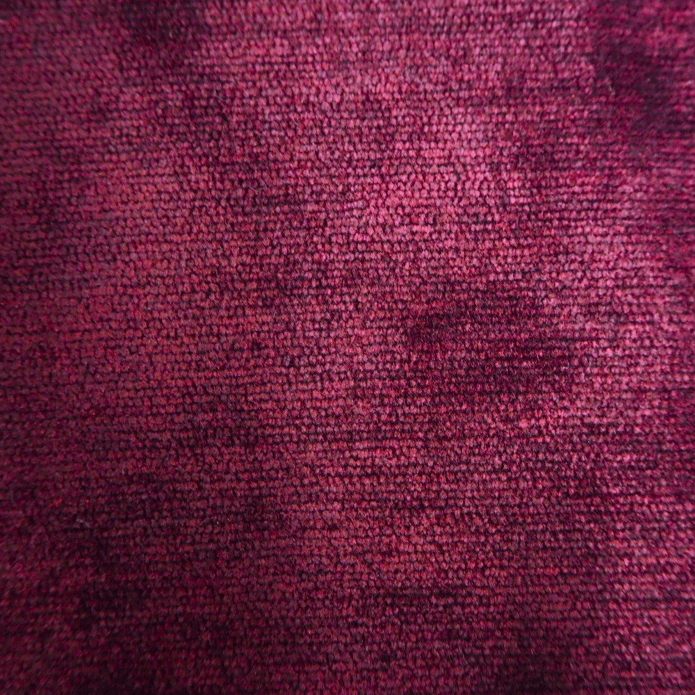 Burgundy Chenille soft furnishing Fabric. - Clearance Fabric Shop