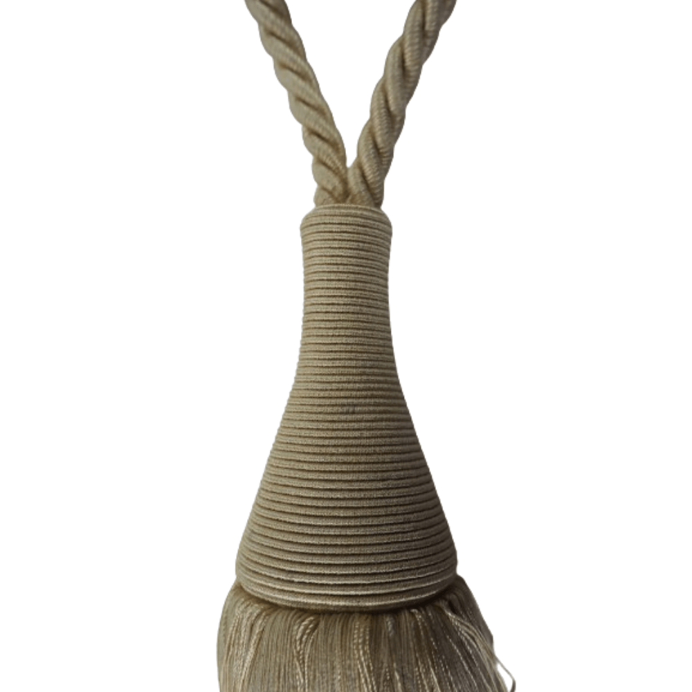 _Buttermilk luxury tie back with corded tassel - Clearance Fabric Shop